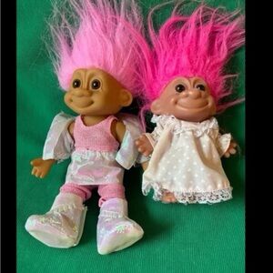 ONE NIGHTCLUB TRACEY - 7" Russ Troll Doll + Nighty Night w gown pajama doll  5”